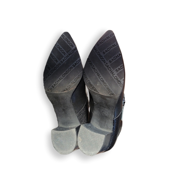 Sacha London Irene Ankle Boot Size 7.5 Black Leather - Picture 7 of 8